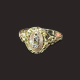 Round Flower Virgen Mary Ring