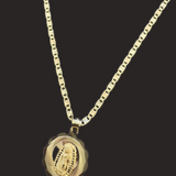 Valentino Chain W/ Flower Virgen Mary