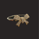 Bow Ring W/ CZ