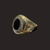 Black Stone W/ Eagles Men Ring