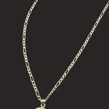 Figaro Chain W/ Round Virgen Mary