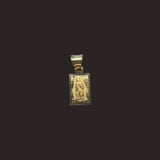 Rectangle Tri-Color Virgen Mary Pendant