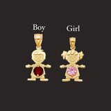Boy/Girl Birthstone Pendants