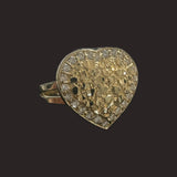 Heart Nugget Ring W/ CZ