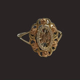 Rose Frame Initial Ring