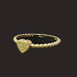 Heart Band Bead Ring