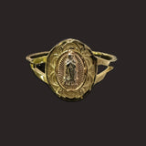 Tri-Color Oval Virgen Mary Ring