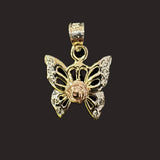 Butterfly Pendant W/ Rose