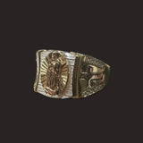 Squared Virgen Mary Men Ring