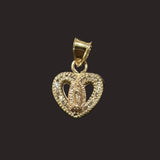 Heart Virgen Mary W/ CZ