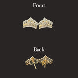 Crown Earrings W/ CZ