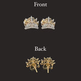 Crown Earrings W/ CZ